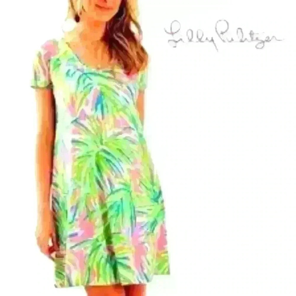 Lilly Pulitzer Jessica Dress in Tiki Pink. EUC. Vibrant Colors. Size XXS. - Picture 1 of 7